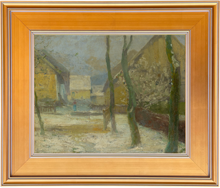 Museum Collection: The Artist's Yard in Slanec in Winter Print, 1897-1917
