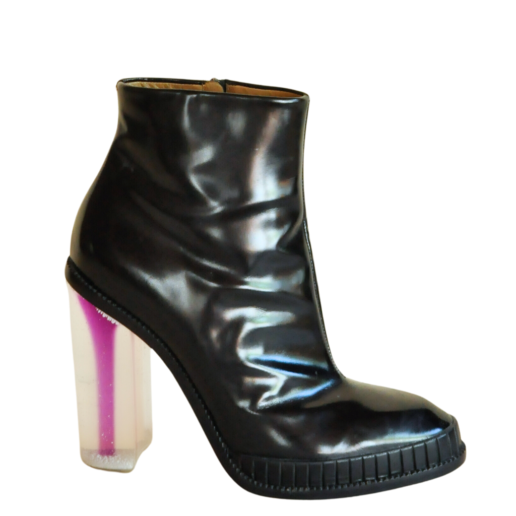 Early 2010s Margiela Plexi Heel Boots, Made in Italy (10