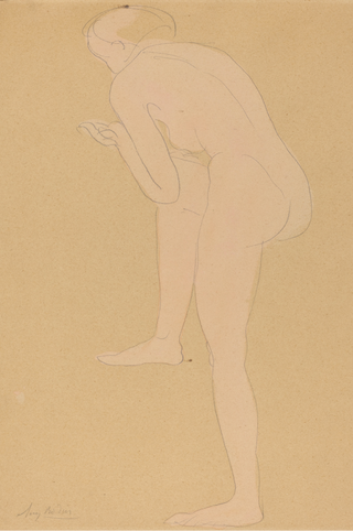 Watercolor Figure Print, 1840-1917