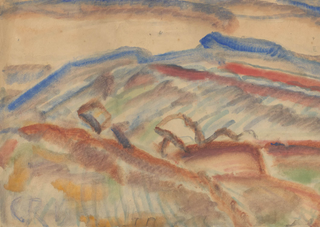 Hilly Landscape Print, 1938