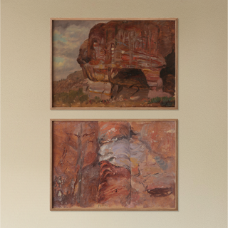 Study of Rocks, Petra Prints Collection (Set of 2), 1868