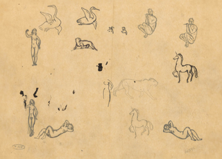 Mythological Sketch Study Print, Late 19th-Mid 20th Century