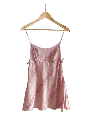 2000 Victoria's Secret Pink Printed Silk Tie Side Micro Mini (S/M)