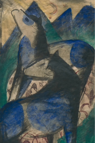 Two Blue Horses Print, 1913