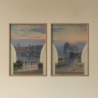 Asnières Town Hall Mural Prints Collection (Set of 2), 1700-1900