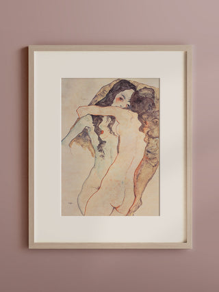 Two Women Hugging Print, 1911