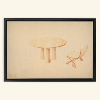 Table & Side Chair Print, 1937