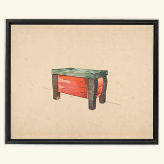 Perspective of a Red Lacquer Cabinet Print, 1936