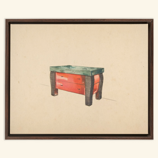 Perspective of a Red Lacquer Cabinet Print, 1936