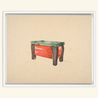 Perspective of a Red Lacquer Cabinet Print, 1936