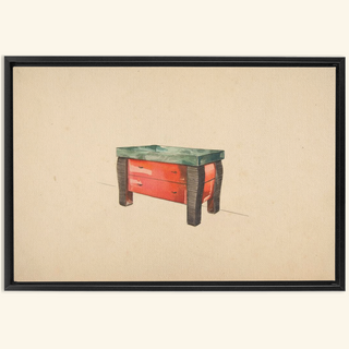 Perspective of a Red Lacquer Cabinet Print, 1936