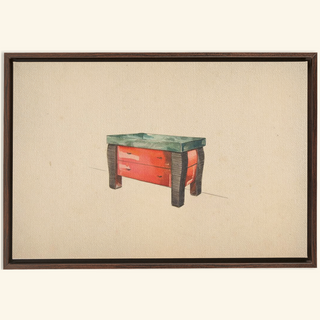 Perspective of a Red Lacquer Cabinet Print, 1936
