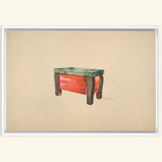 Perspective of a Red Lacquer Cabinet Print, 1936