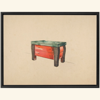 Perspective of a Red Lacquer Cabinet Print, 1936
