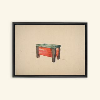 Perspective of a Red Lacquer Cabinet Print, 1936
