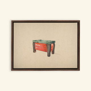 Perspective of a Red Lacquer Cabinet Print, 1936