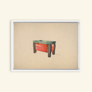 Perspective of a Red Lacquer Cabinet Print, 1936