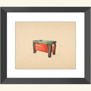 Perspective of a Red Lacquer Cabinet Print, 1936