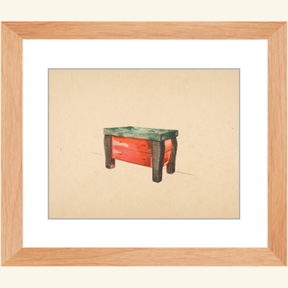 Perspective of a Red Lacquer Cabinet Print, 1936