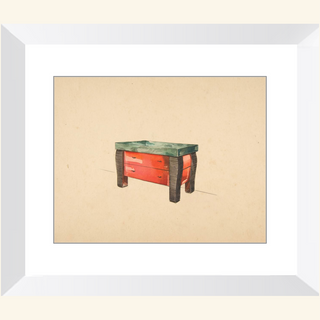 Perspective of a Red Lacquer Cabinet Print, 1936
