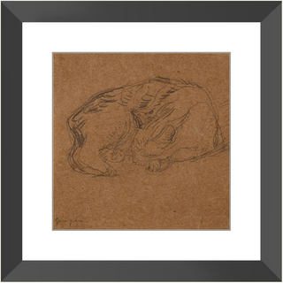 Sleeping Tortoise Shell Cat Print, 1905-1908