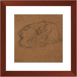 Sleeping Tortoise Shell Cat Print, 1905-1908