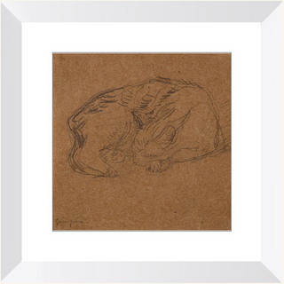 Sleeping Tortoise Shell Cat Print, 1905-1908