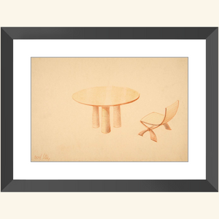 Table & Side Chair Print, 1937