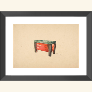 Perspective of a Red Lacquer Cabinet Print, 1936