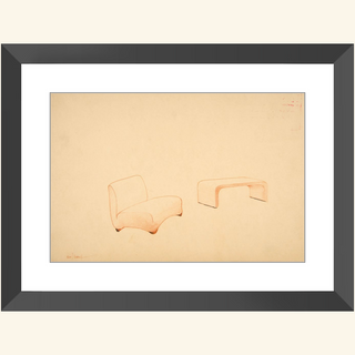 Lounge Chair & Table Print, 1937