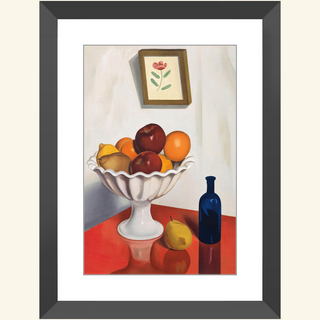 Fruit Bowl on Red Oilcloth Print, 1930