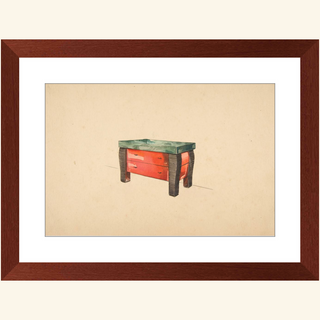 Perspective of a Red Lacquer Cabinet Print, 1936