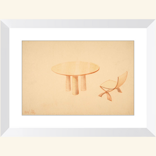 Table & Side Chair Print, 1937