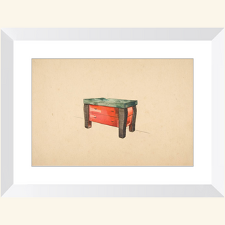 Perspective of a Red Lacquer Cabinet Print, 1936