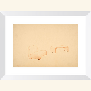 Lounge Chair & Table Print, 1937