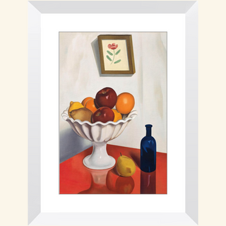 Fruit Bowl on Red Oilcloth Print, 1930
