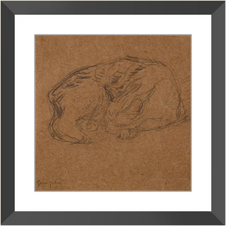 Sleeping Tortoise Shell Cat Print, 1905-1908