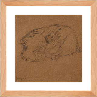 Sleeping Tortoise Shell Cat Print, 1905-1908
