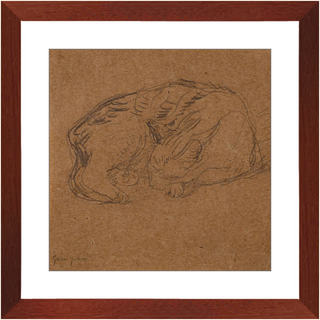 Sleeping Tortoise Shell Cat Print, 1905-1908
