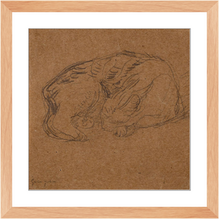 Sleeping Tortoise Shell Cat Print, 1905-1908