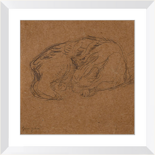 Sleeping Tortoise Shell Cat Print, 1905-1908
