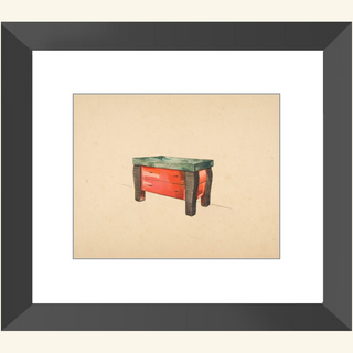 Perspective of a Red Lacquer Cabinet Print, 1936