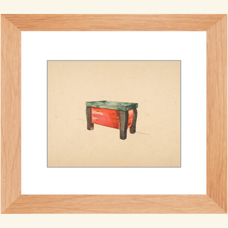 Perspective of a Red Lacquer Cabinet Print, 1936