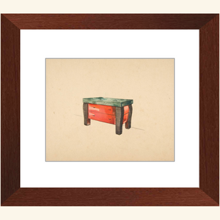 Perspective of a Red Lacquer Cabinet Print, 1936