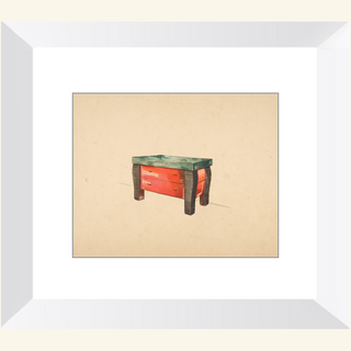 Perspective of a Red Lacquer Cabinet Print, 1936