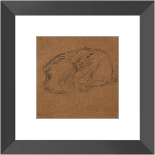 Sleeping Tortoise Shell Cat Print, 1905-1908