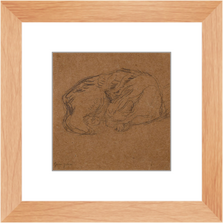 Sleeping Tortoise Shell Cat Print, 1905-1908