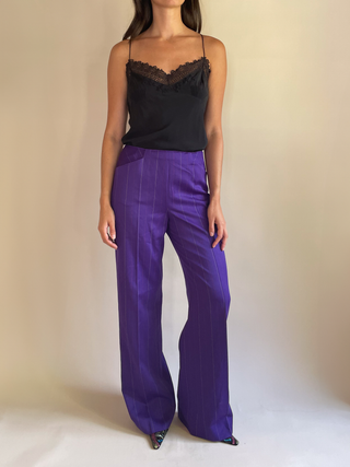 Early 2000s Emanuel Ungaro Pinstripe Trousers, Made in Italy (2/4)