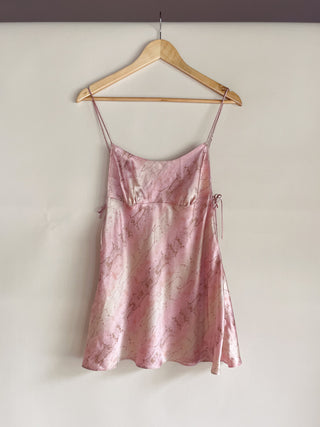 2000 Victoria's Secret Pink Printed Silk Tie Side Micro Mini (S/M)