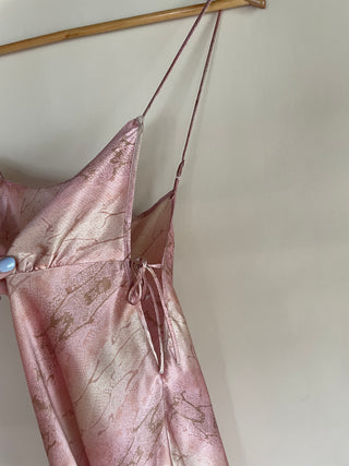 2000 Victoria's Secret Pink Printed Silk Tie Side Micro Mini (S/M)